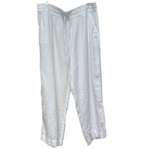 Tommy Bahama Wide Leg White Linen Pants